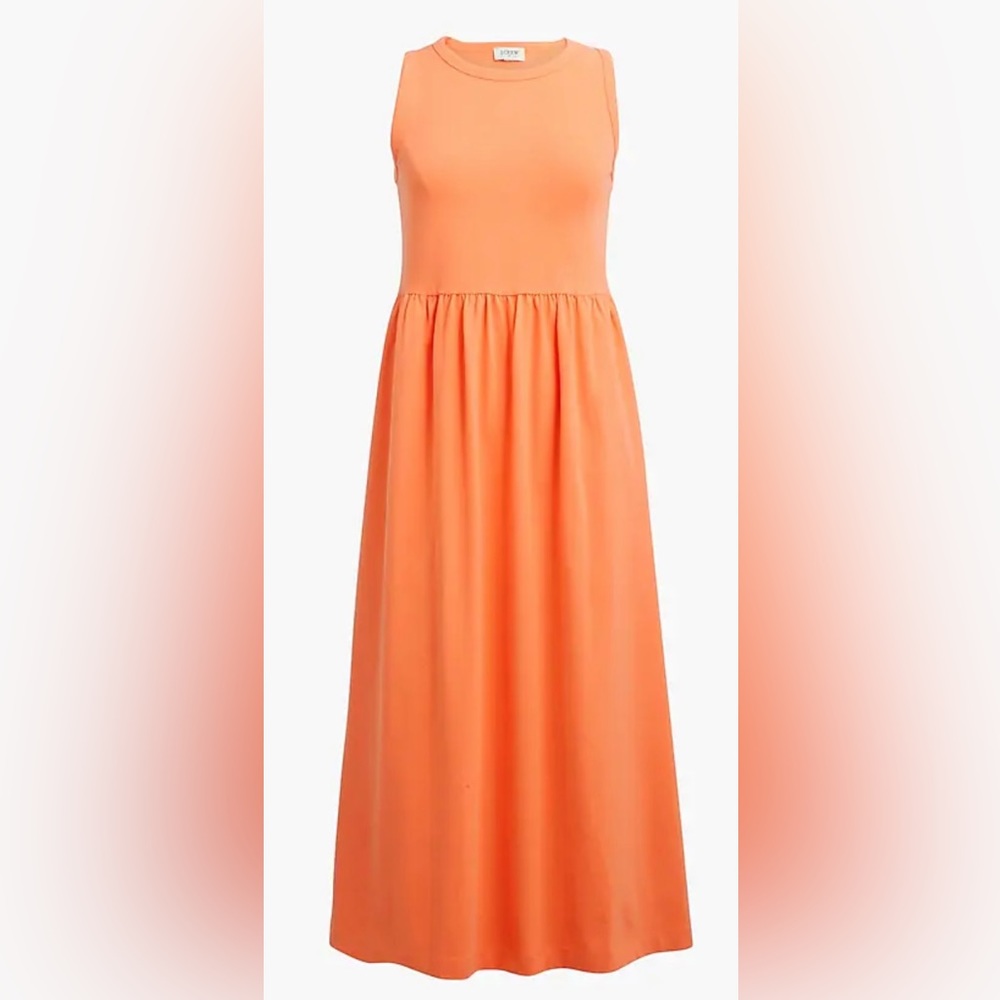 J Crew Knit Midi Dress in Fresh Cantaloupe color. Size small. New with tags